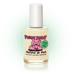 Piggy Paint radioactive bottle close-up, clear glow-in-the-dark polish for creative kids.