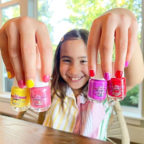 Piggy Paint scented 4-pack vibrant colors for playful nails.