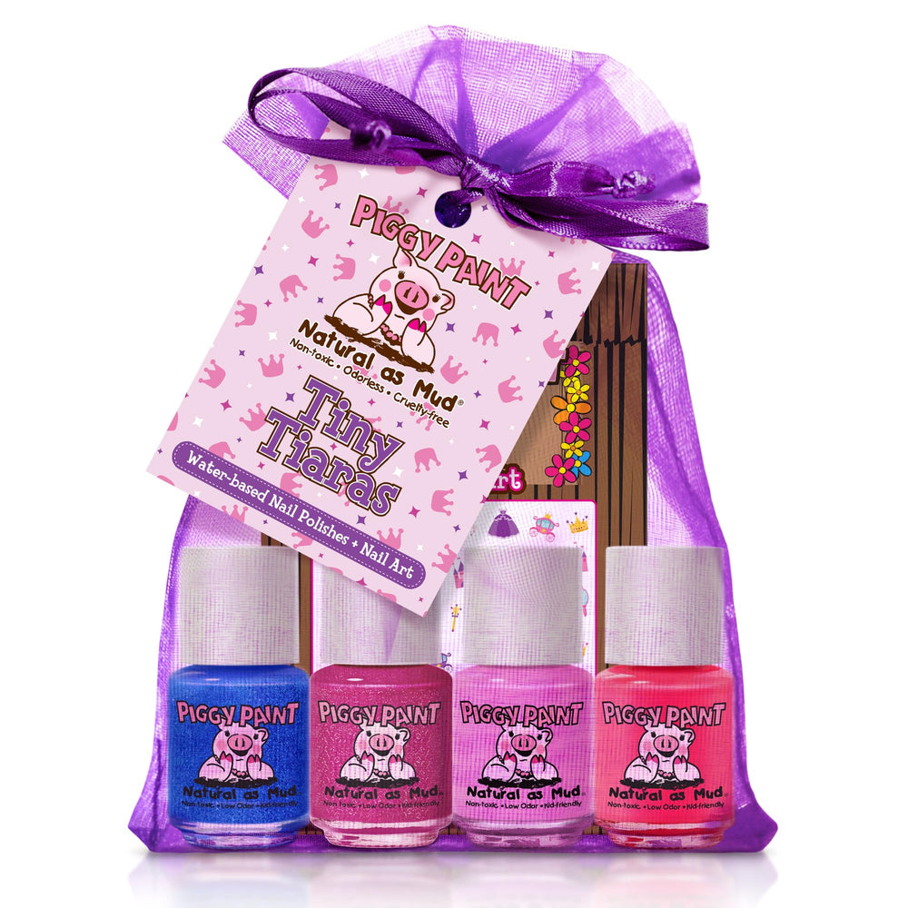 Piggy Paint Tiny Tiaras gift set packaging looks kid-friendly and gift-ready.