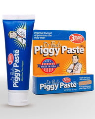 Piggy Paste Gel tube in hand demonstrates mess-free application for nails.