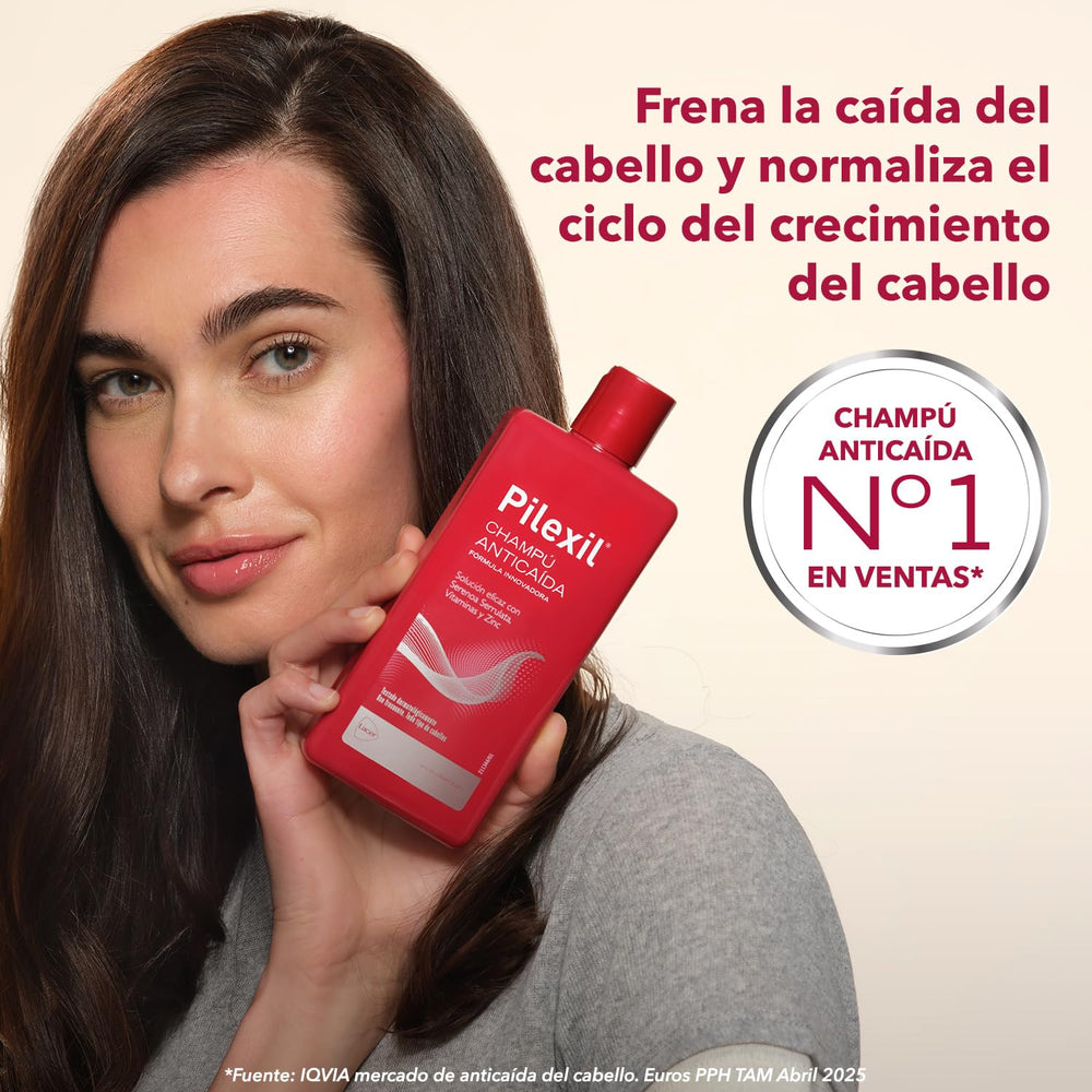 Shower scene with Pilexil Shampoo Anticaída creating rich lather during wash.
