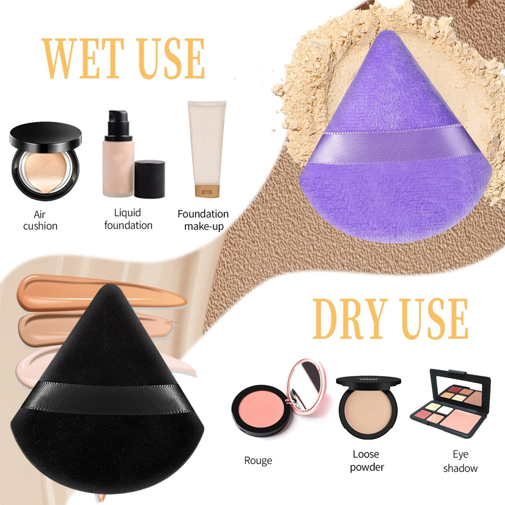 Pimoys dual-use powder puff for body, pressed, and loose powders
