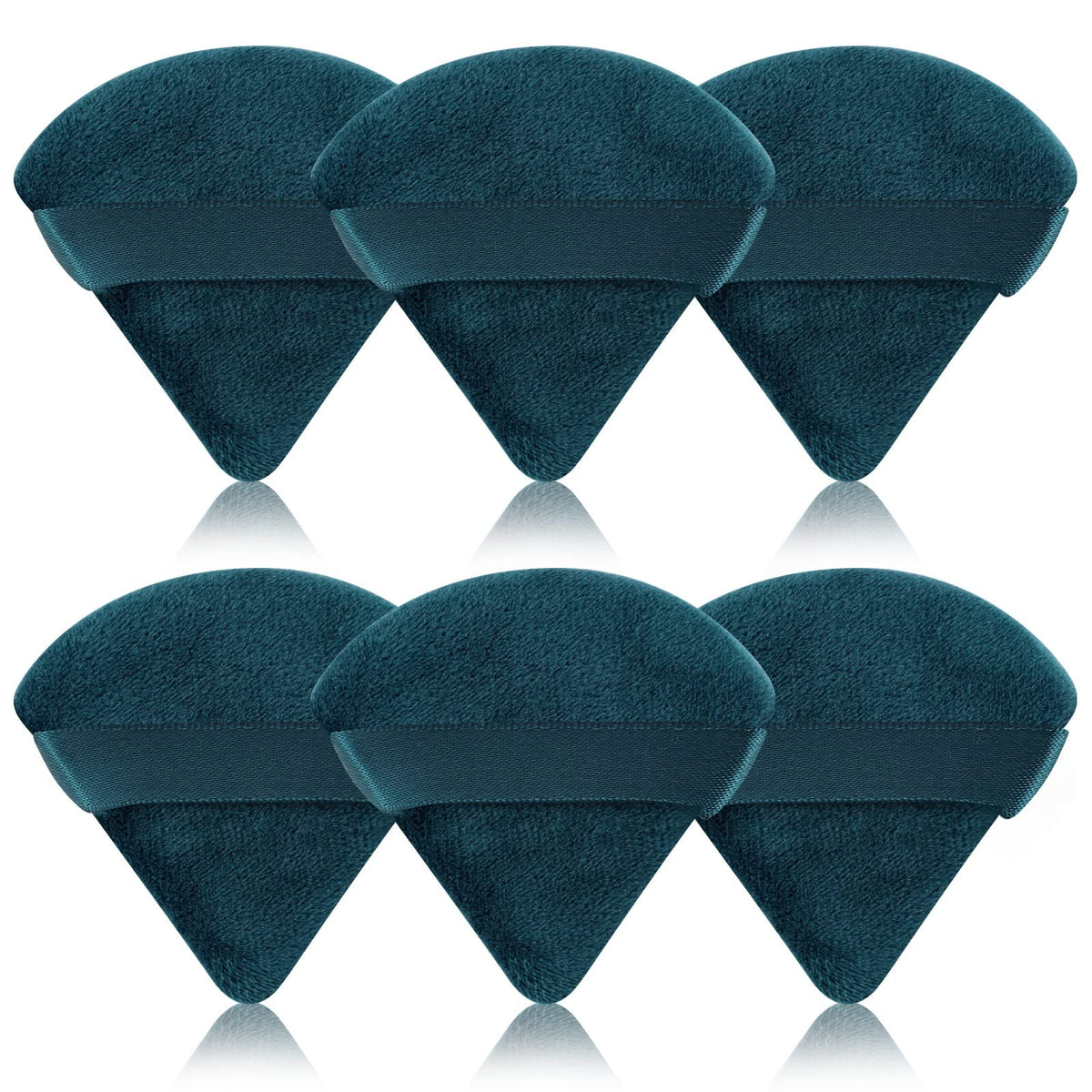 Pimoys powder puff triangle-round application for precise foundation and contour.