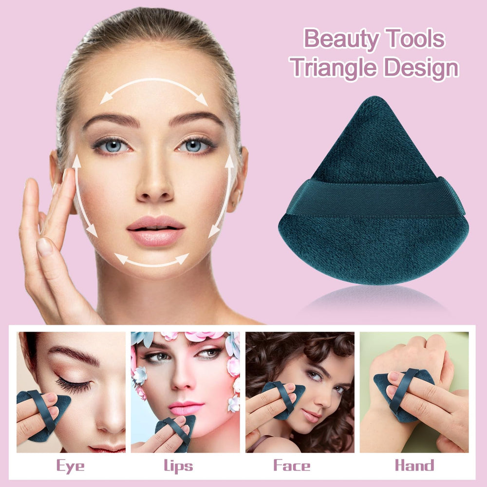 Pimoys broad-application puff works with liquid, cream, and powder products for all-over coverage.