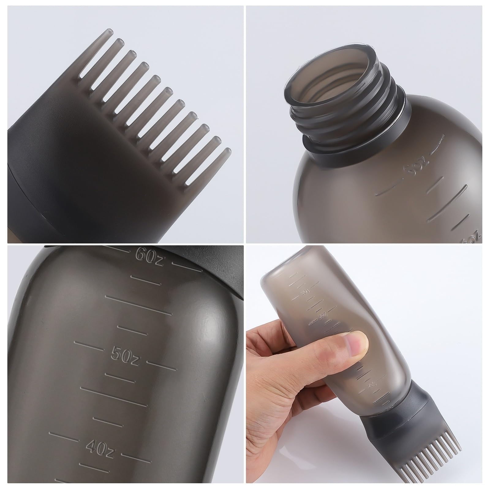 Pimoys set de dos botellas negras para peinado y tratamientos capilares en casa