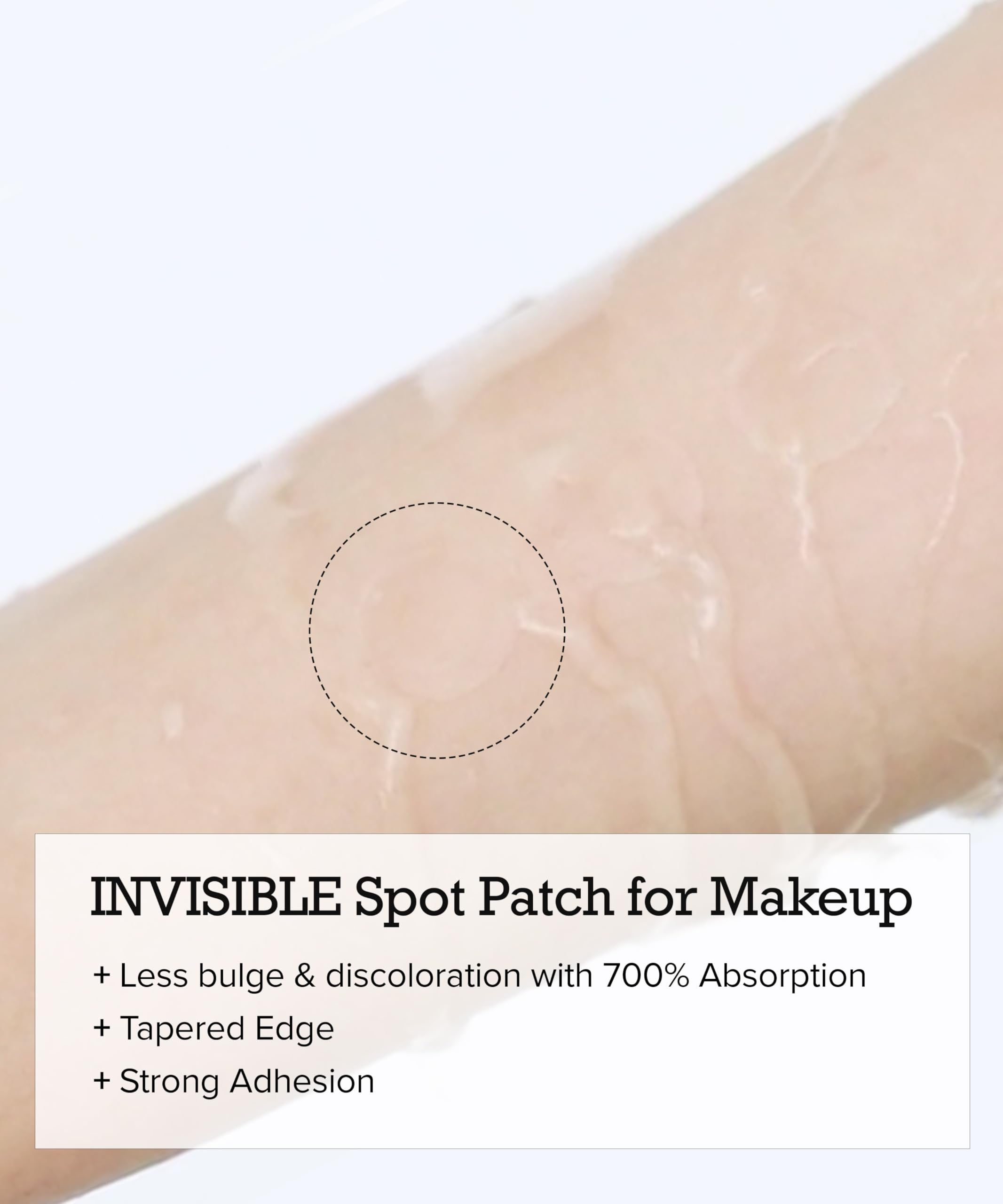 Pimple Lab waterproof patch stays in place through sweat and water.