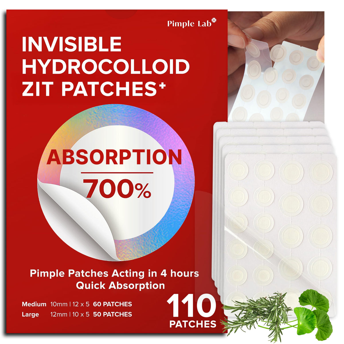 Pimple Lab Zit Patch invisible on skin for discreet coverage and faster recovery.