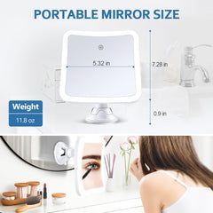 PIMPLEGO rotatable 180-degree mirror for ideal angle during makeup tasks.