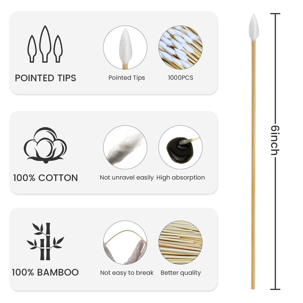 PINGMIC bamboo-handle close-up shows lint-free performance