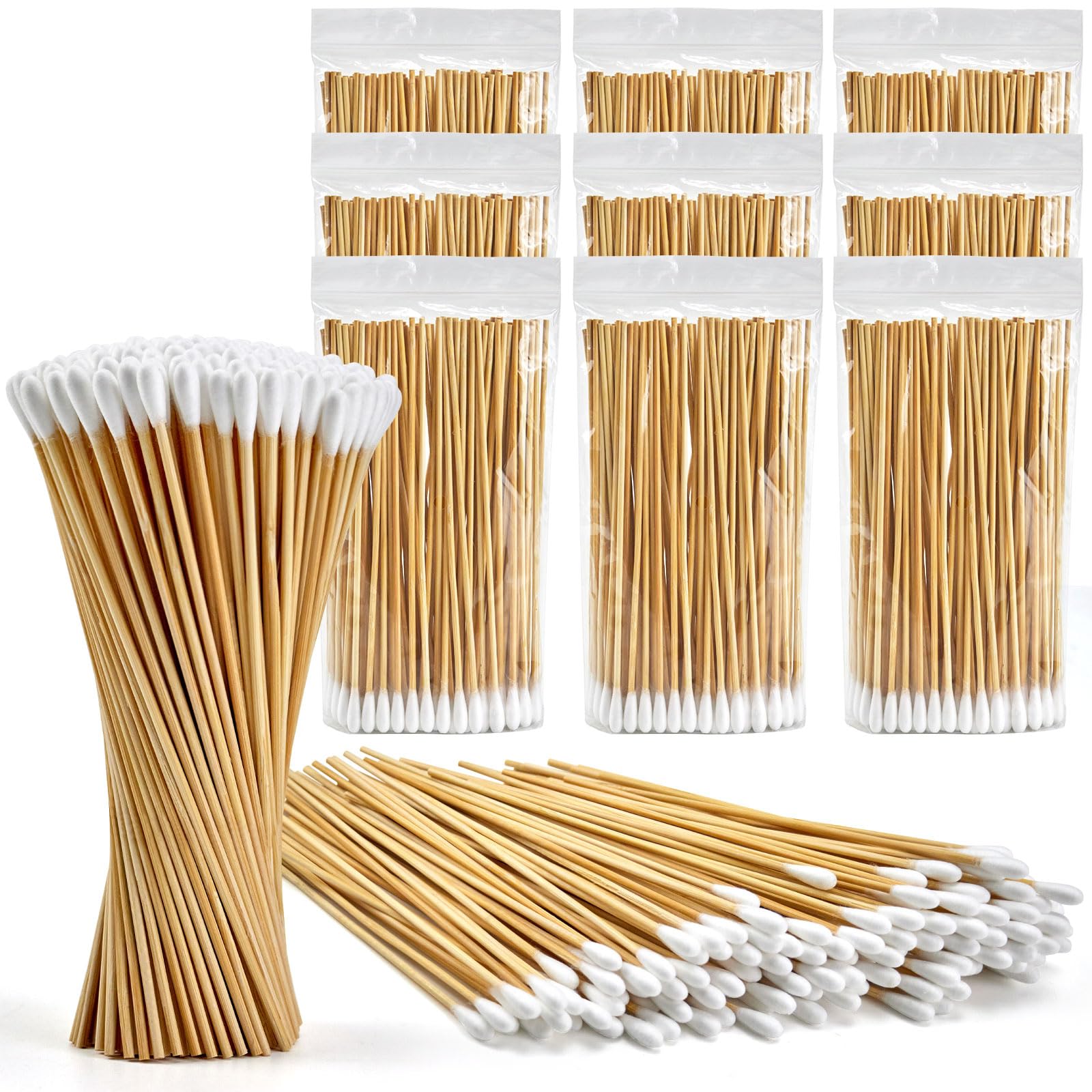 Pingmic cotton swabs in a storage box for bulk home use and makeup tasks
