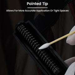 PINGMIC lint-free natural cotton swabs with sturdy shaft