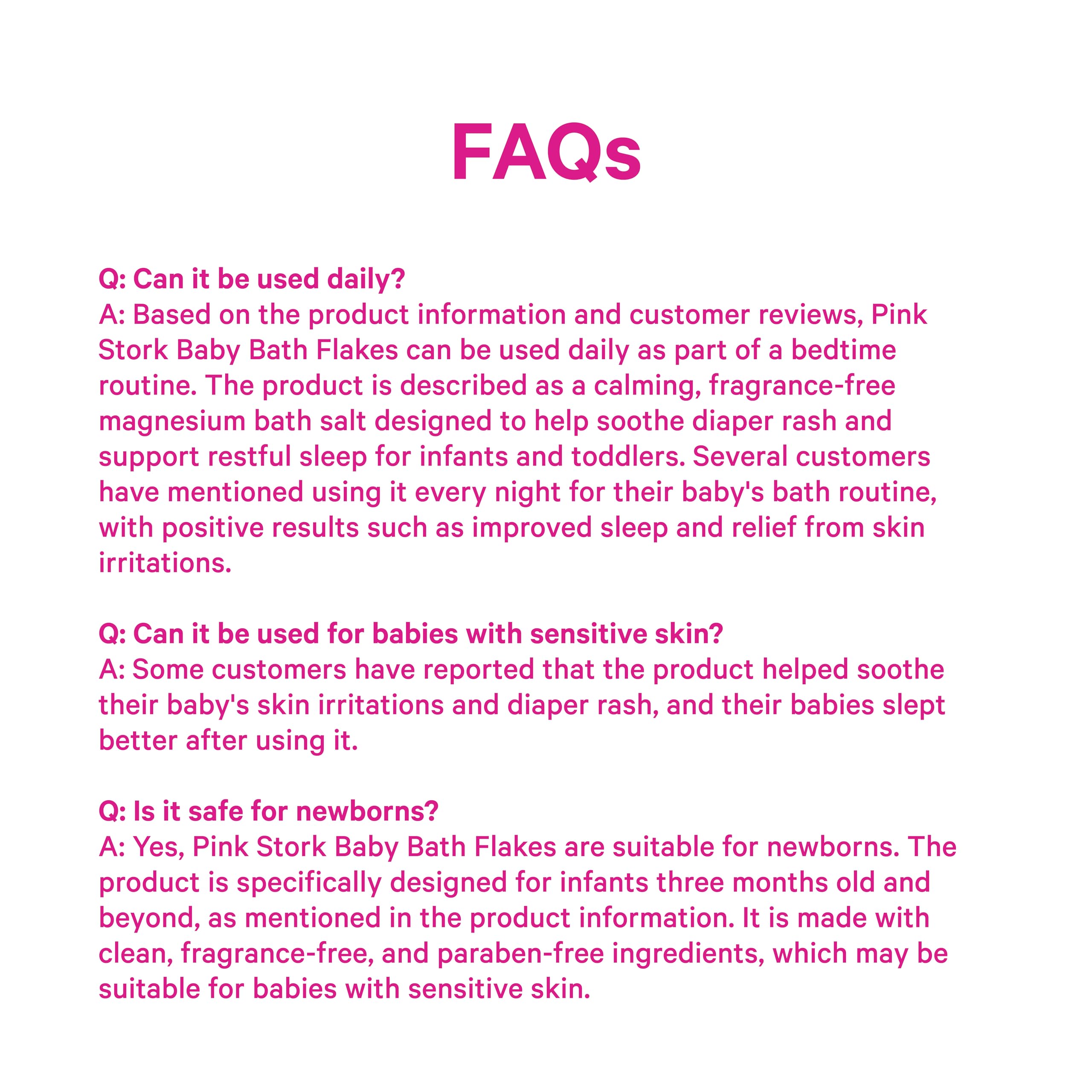 Pink Stork bath time setup suggesting a calm bedtime routine with fragrance free flakes