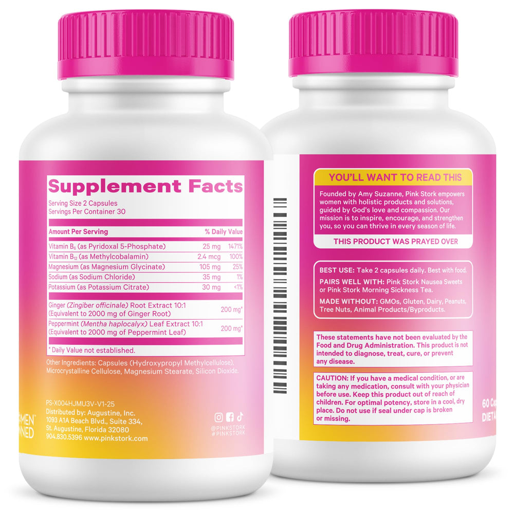 Pink Stork third-party testing seal signals purity and potency in a cGMP-certified process.