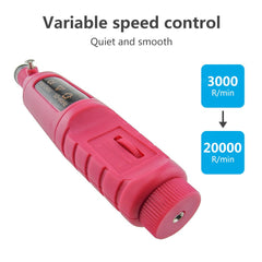 Pinkiou ergonomic nail drill handle designed for comfortable grip and steady control