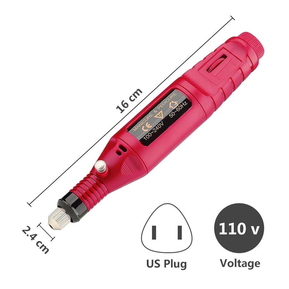Pinkiou nail drill bits 6-pack for versatile shaping and smoothing on natural or artificial nails