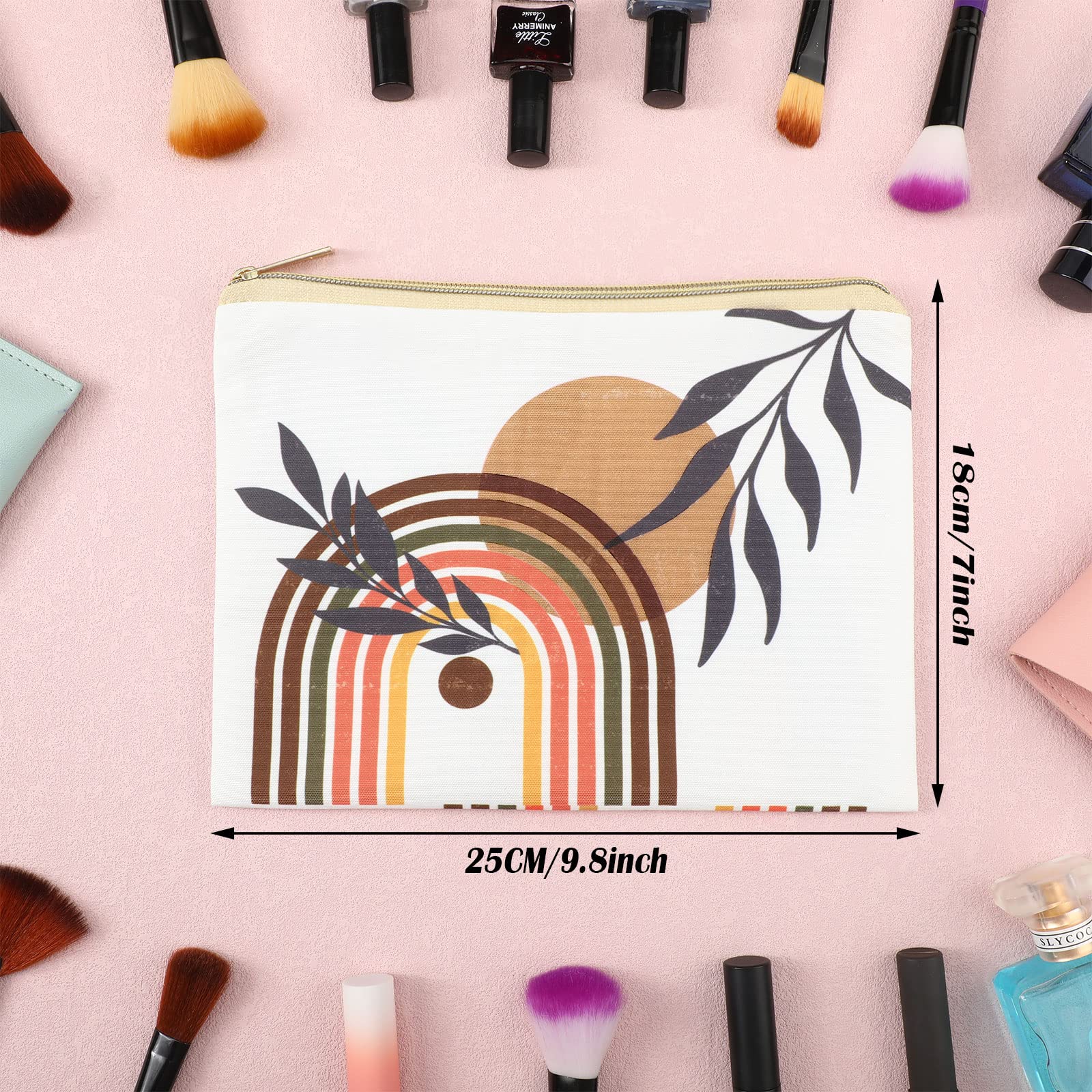Pinkunn makeup bag canvas sunshine lifestyle captures travel-ready organizer with vibrant style