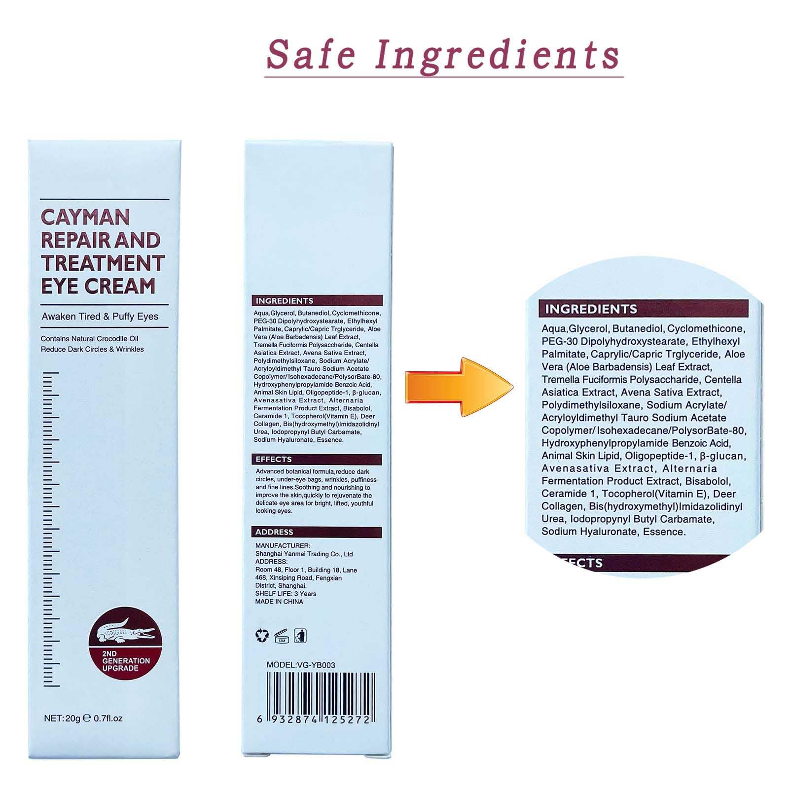 Pinnoocy Magic Eye Cream natural ingredients visual indicating safer skincare