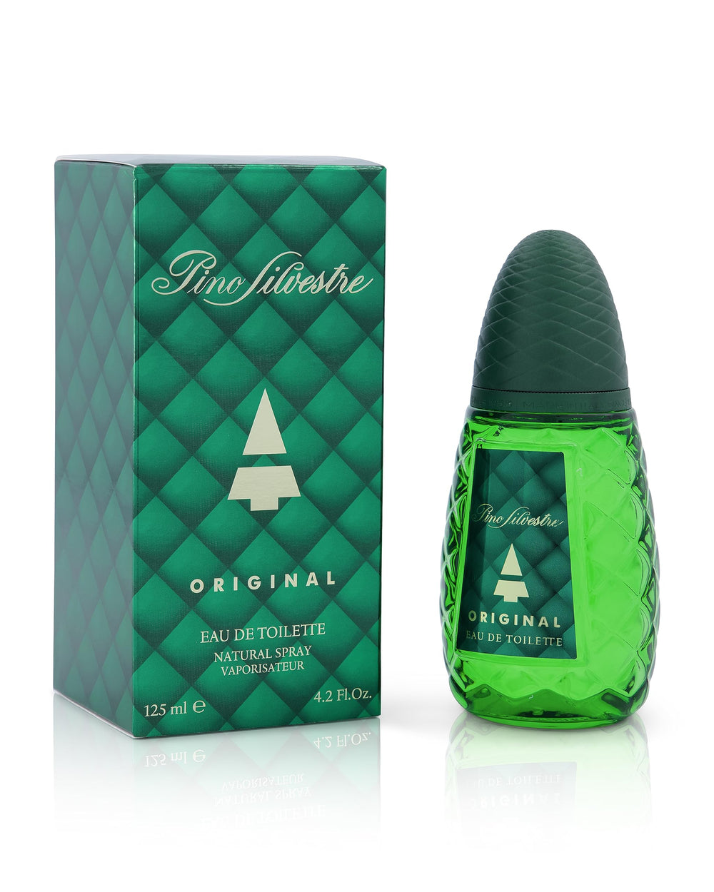Pino Silvestre Original packaging-detail conveys luxury and tradition.