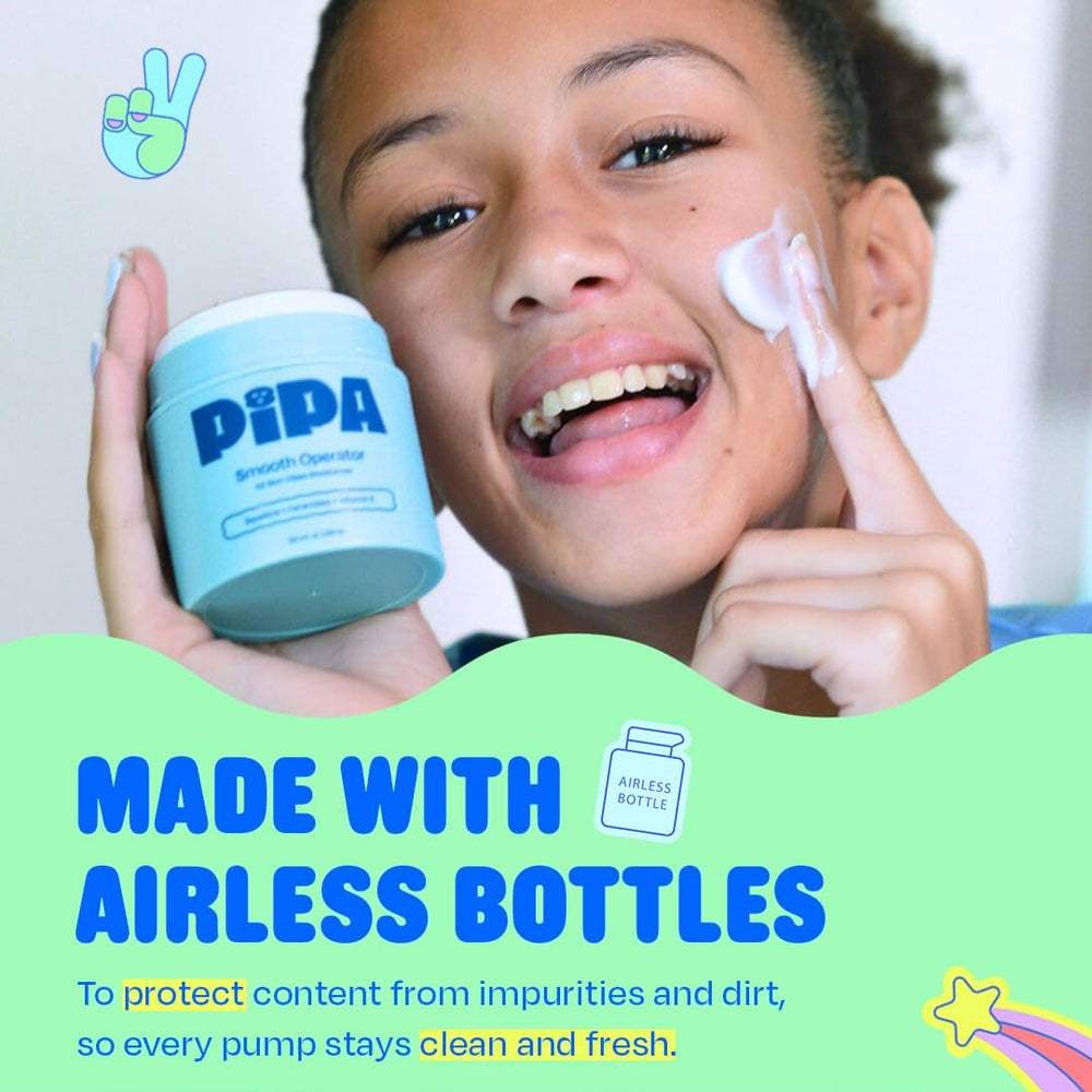 Pipa Kids Skincare being applied by tween shows easy daily routine