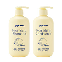 Pipette Nourishing Shampoo bottle for gentle cleansing across all hair types.