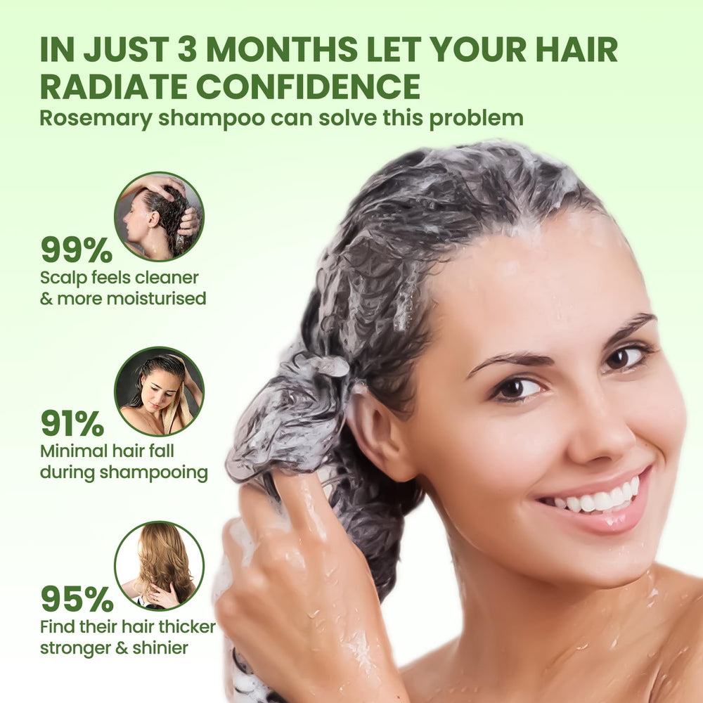 PIPIHUA Rosemary Shampoo on dry hair reveals shine and vitality