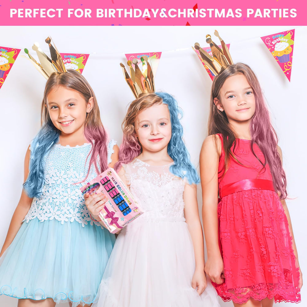 Pipirich Hair Chalk is washable, safe for kids and easy to remove with shampoo.