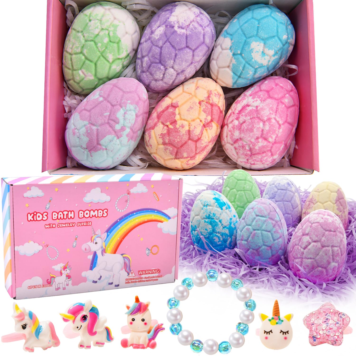 Piroo unicorn-bubble-bath-bombs-pack delivers vibrant fizz for kids.