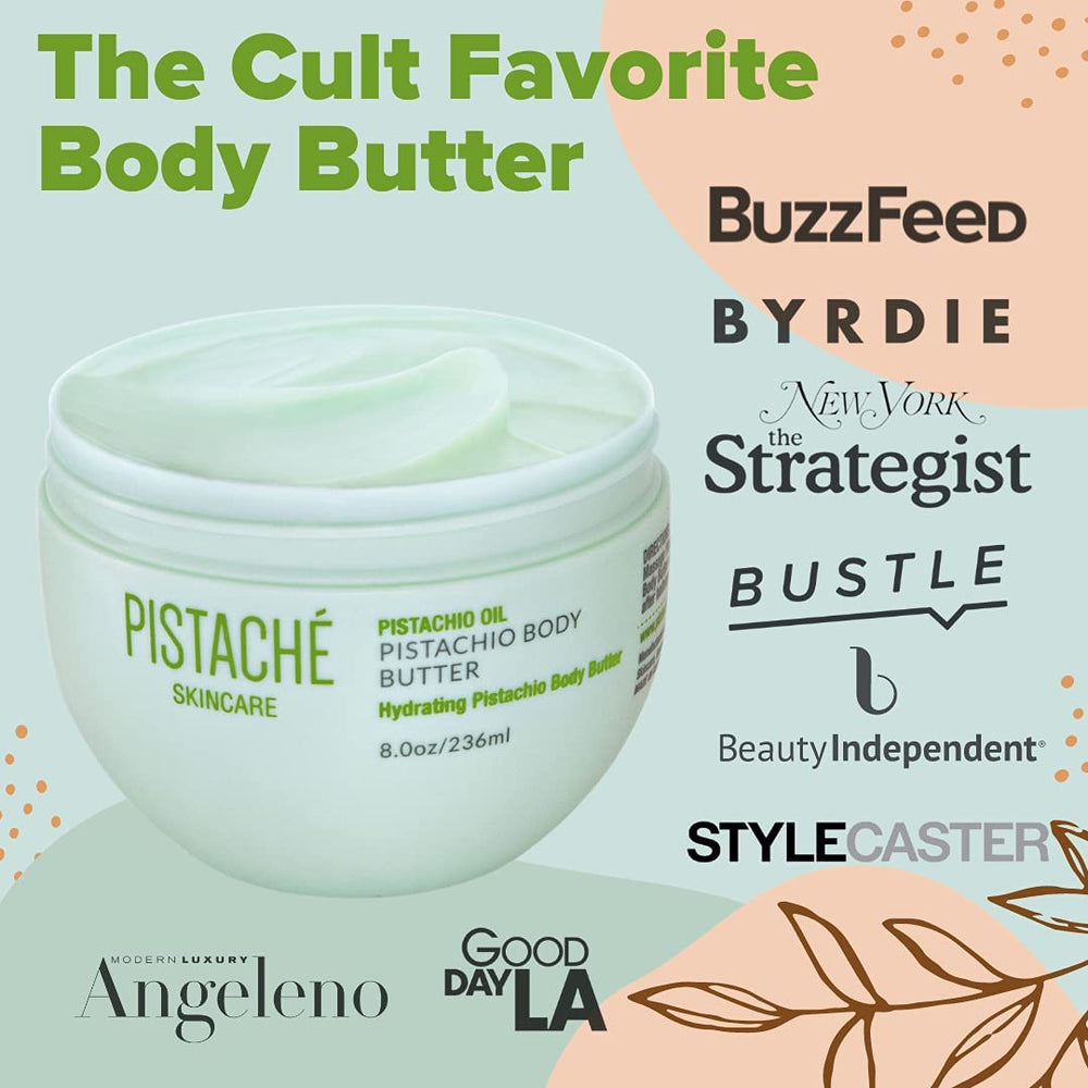 Pistaché Skincare Boyfriend Body Butter label signals indulgent daily moisture for skin.