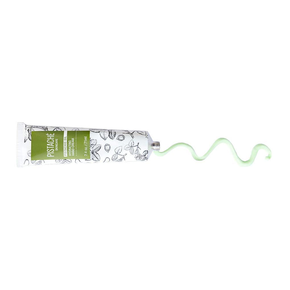 Pistaché Skincare Pistachio Oil Hand Cream applied on nails and cuticles for nourishment
