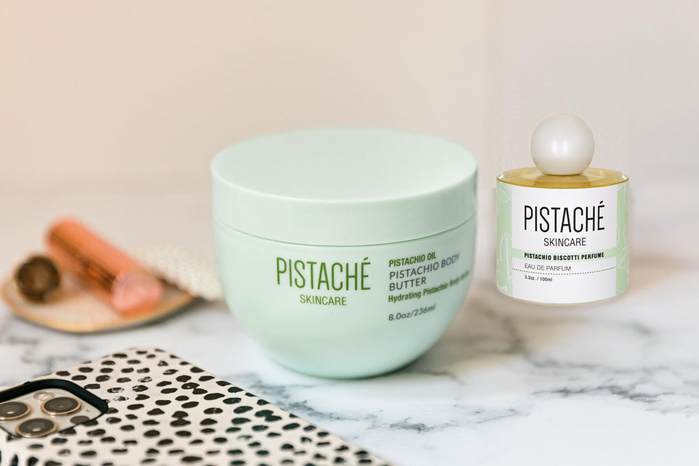 Pistache Skincare Pistachio oil ingredient supports nourishment and skin texture.
