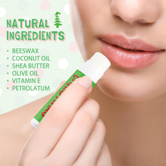Piuaeue Christmas lip balm features a deep moisturizing formula to ease dryness