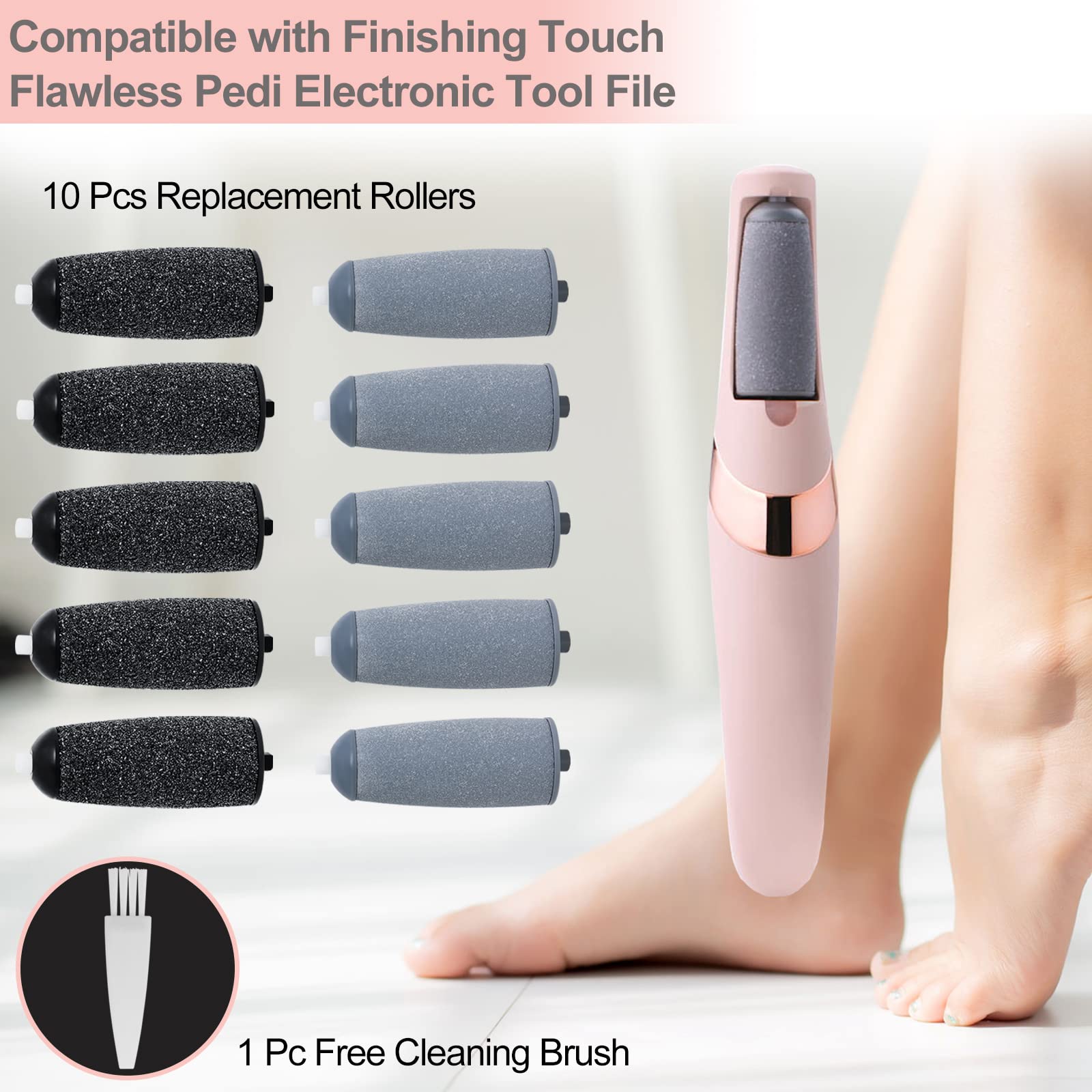 Piwerod Pedi Roller fine roller ideal for daily maintenance and foot smoothing.