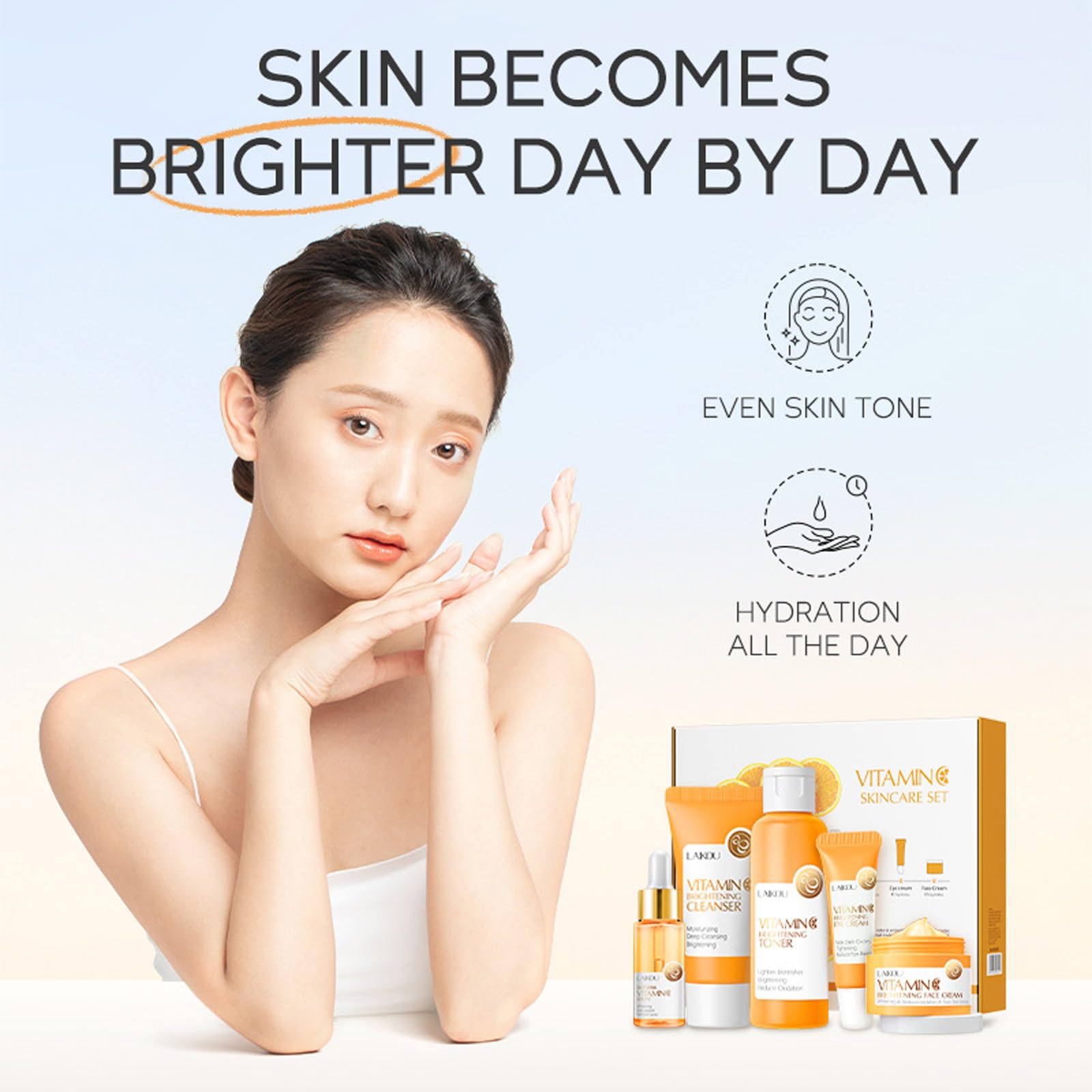 PIWINE skincare gift set serum droplets deliver vitamin C hydration