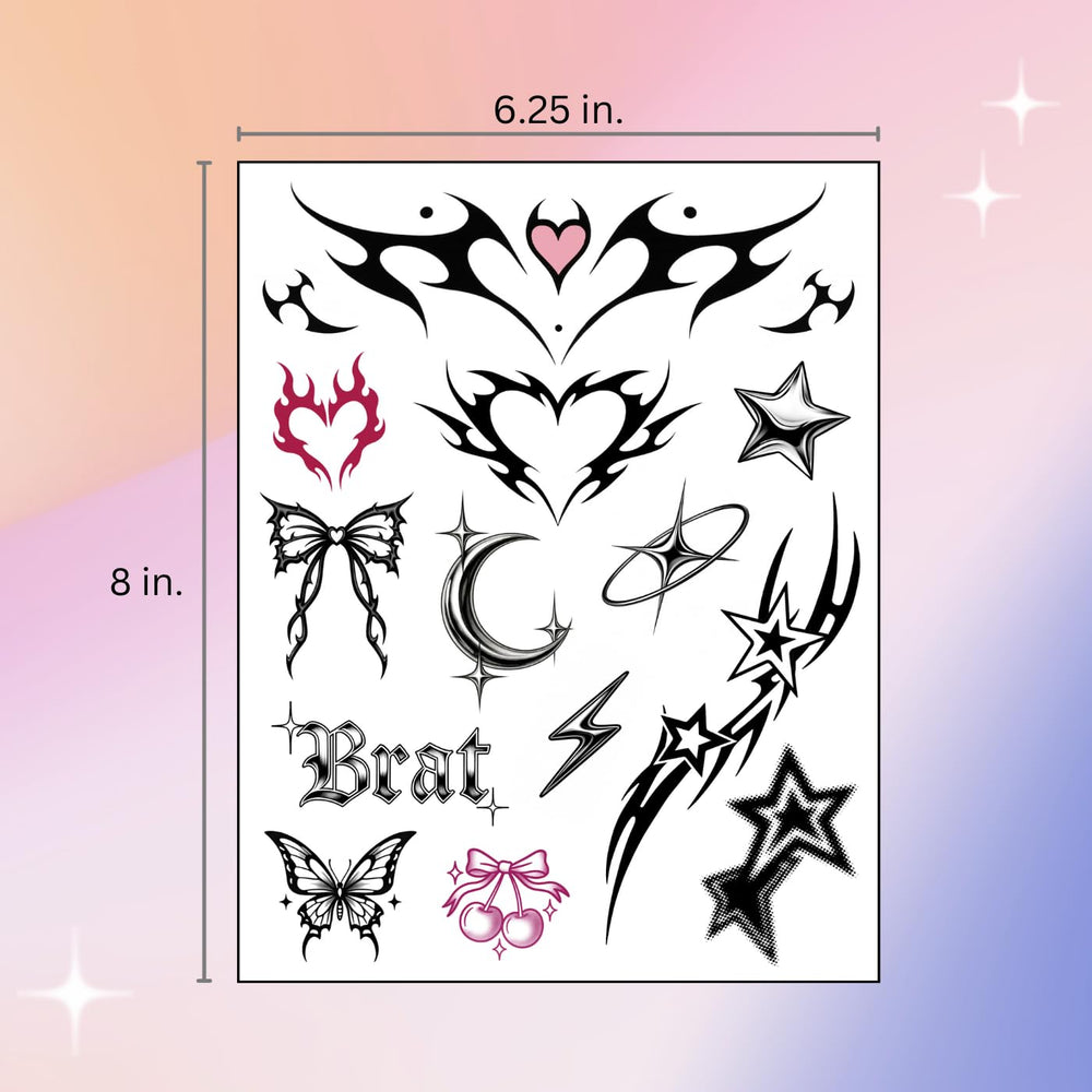 Pixel Hearts glittery accents tattoo catches light for festival vibes