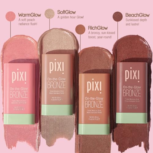 Pixi Beaming Bliss PetalDew highlight on skin with radiant finish.