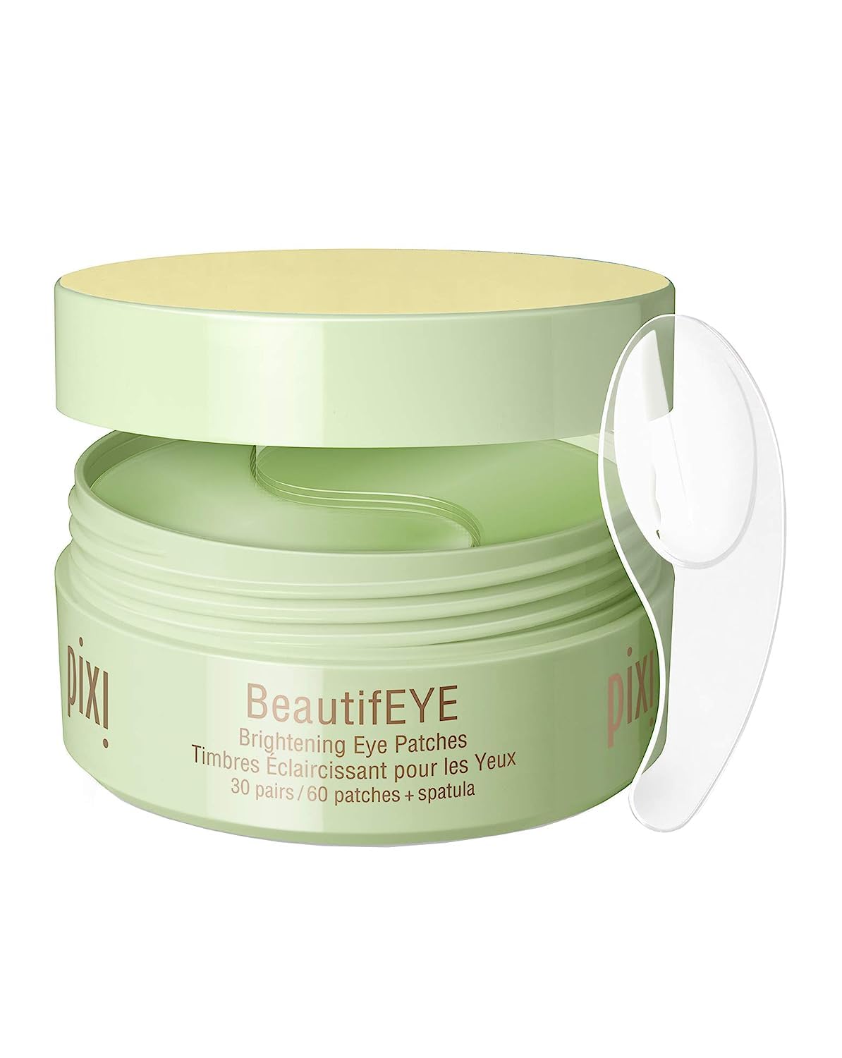 Pixi BeautifEYE hydrogel patches box-front view showing hydration-focused eye care