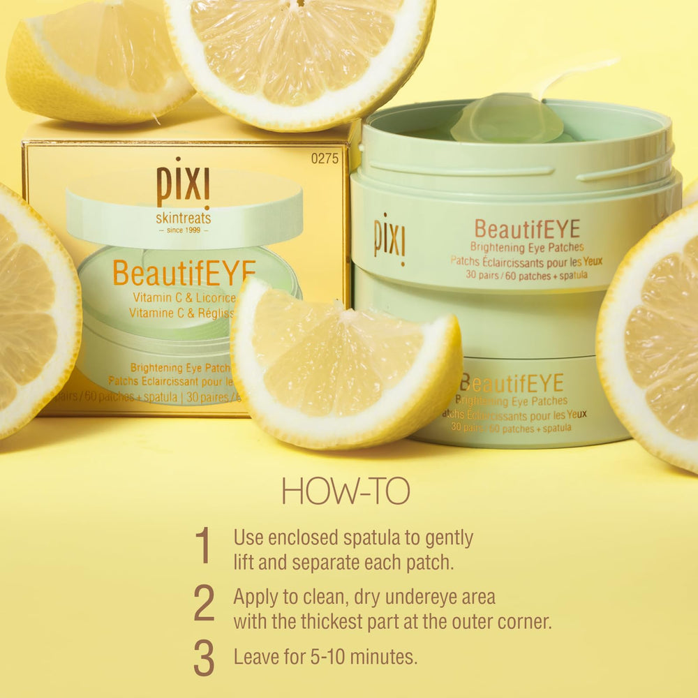 Pixi BeautifEYE duo-pack image emphasizing generous 60 patches total