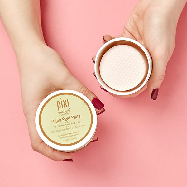 Pixi Glow Peel Pads used in PM routine for renewal