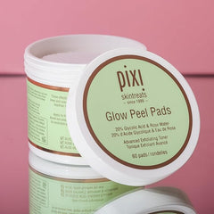 Pixi Beauty Glow Peel Pads tub open ready for exfoliation
