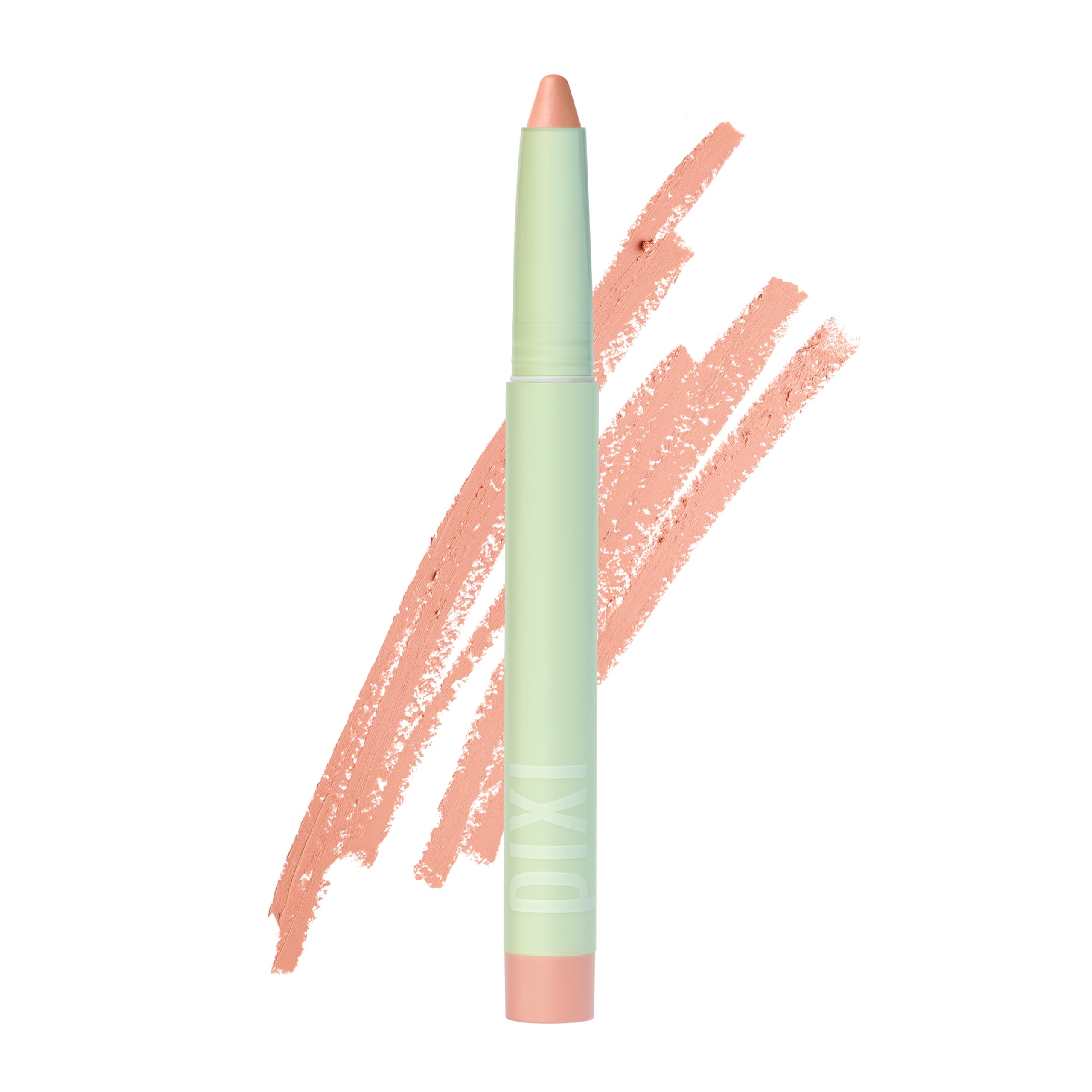 Pixi CC Crayon Bright Undereye swatch demonstrates buildable coverage with soft peach tint