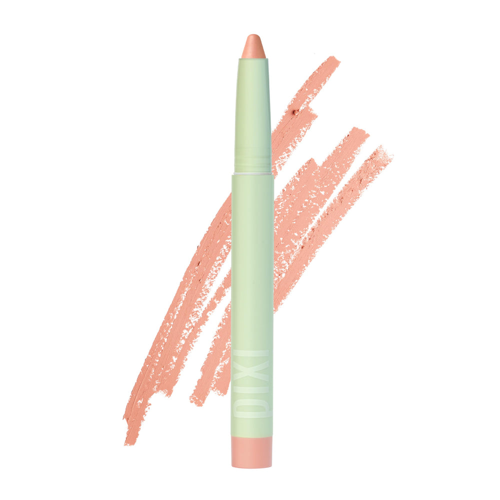 Pixi CC Crayon Bright Undereye swatch demonstrates buildable coverage with soft peach tint