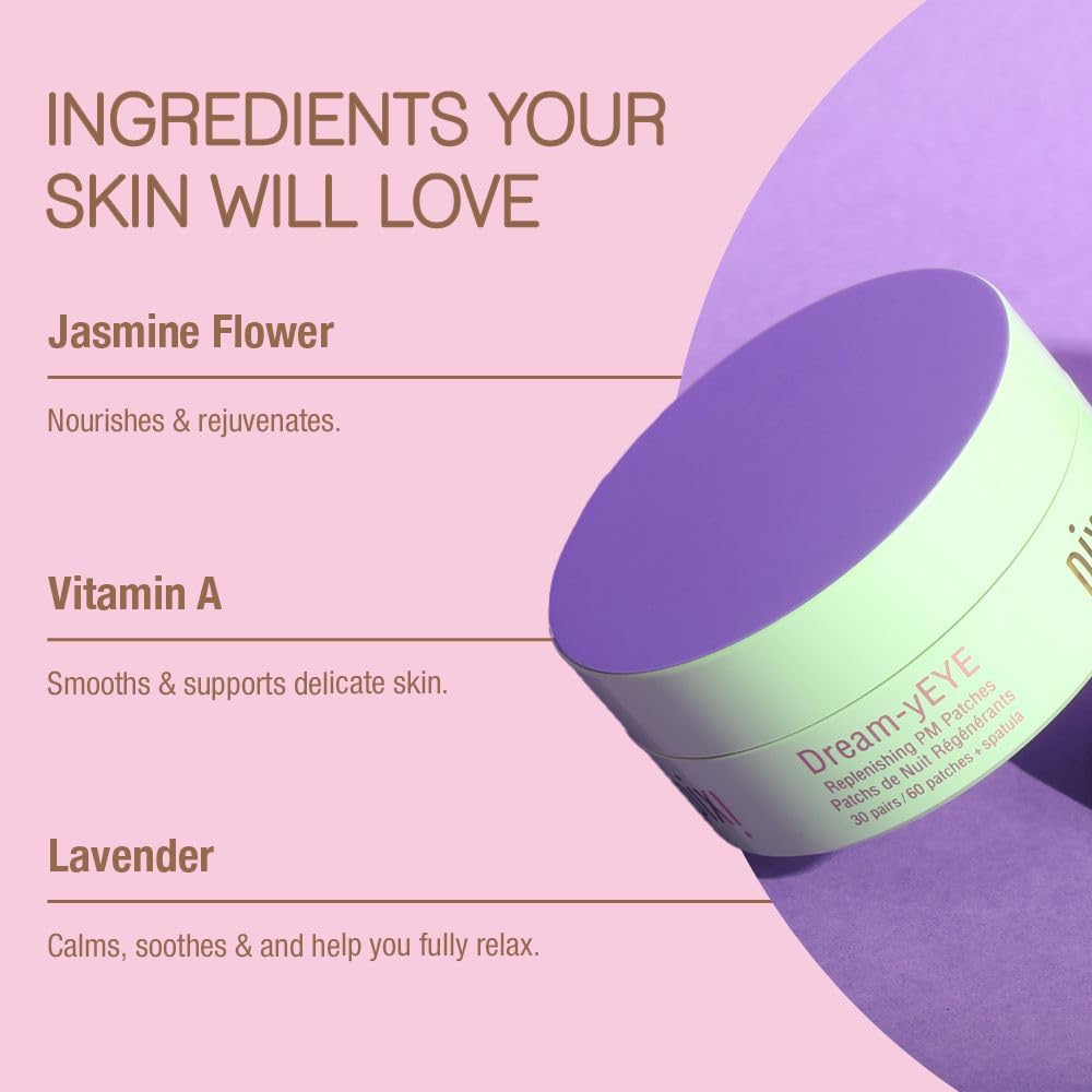 Pixi eye patch ingredients include cucumber, gold, caffeine for refreshed, hydrated under-eyes.