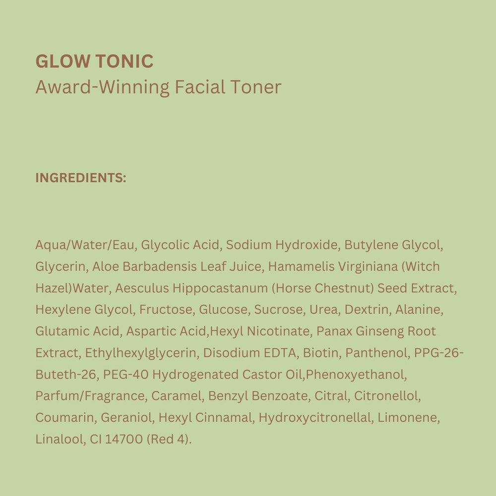 Pixi Glow Tonic packaging shot highlighting the premium bottle design.