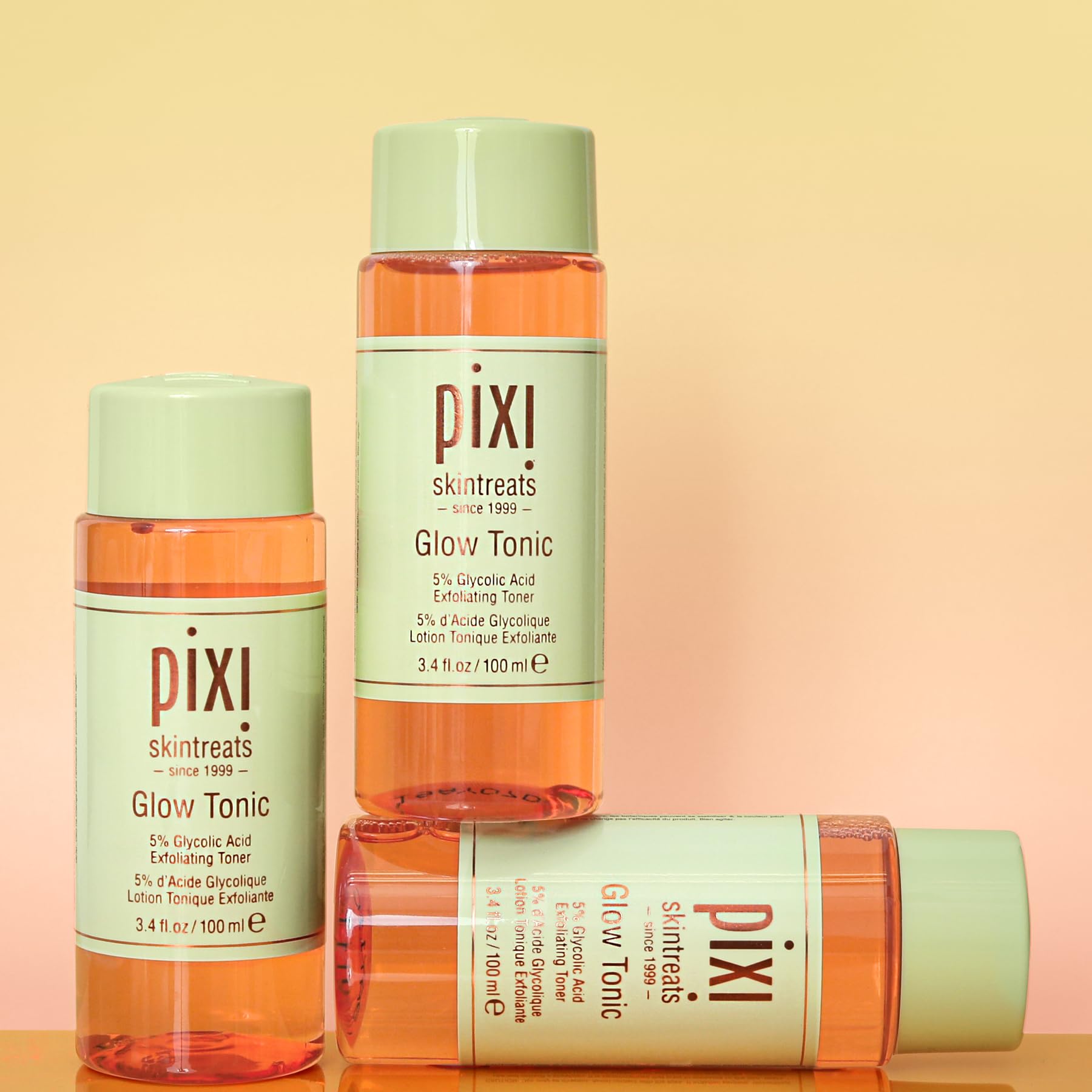 Pixi Glow Tonic routine shot showing steps after cleansing and toning.