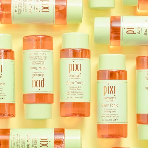Pixi Glow Tonic store display demonstrates daily brightening option.