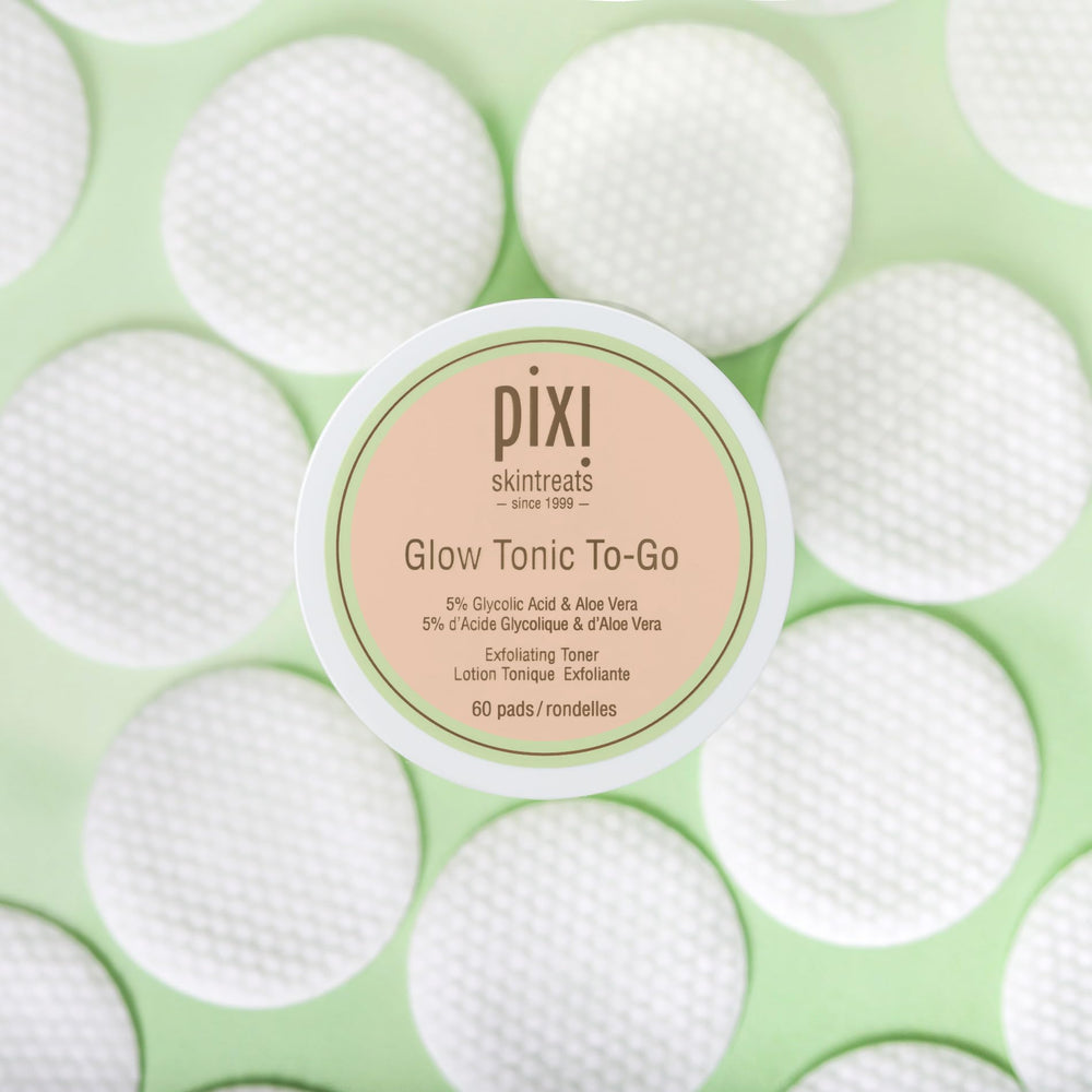 Pixi Glow Tonic to-Go travel case keeps skincare routine organized.