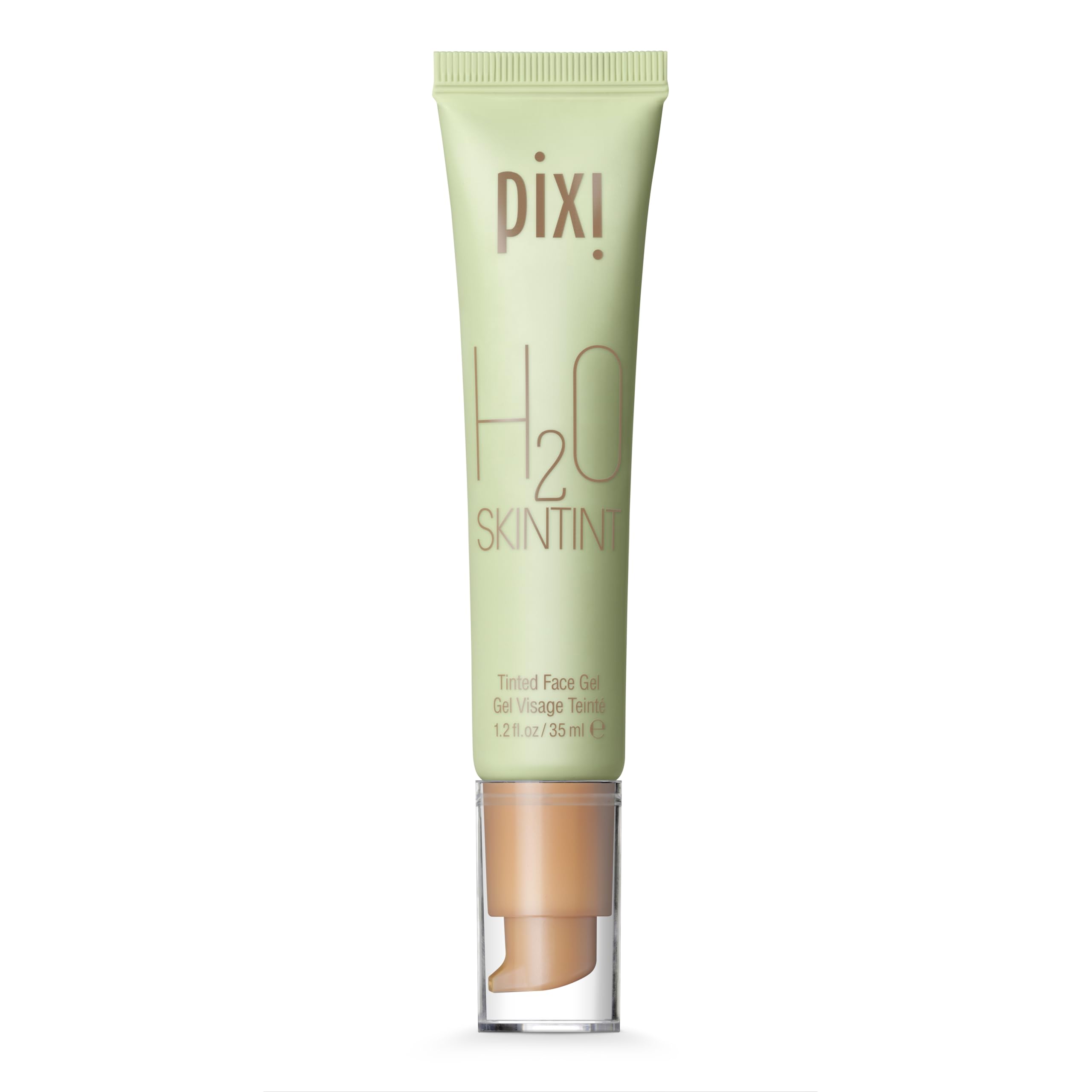 Pixi H2O SkinTint bottle closeup showing lightweight hydration for daily wear