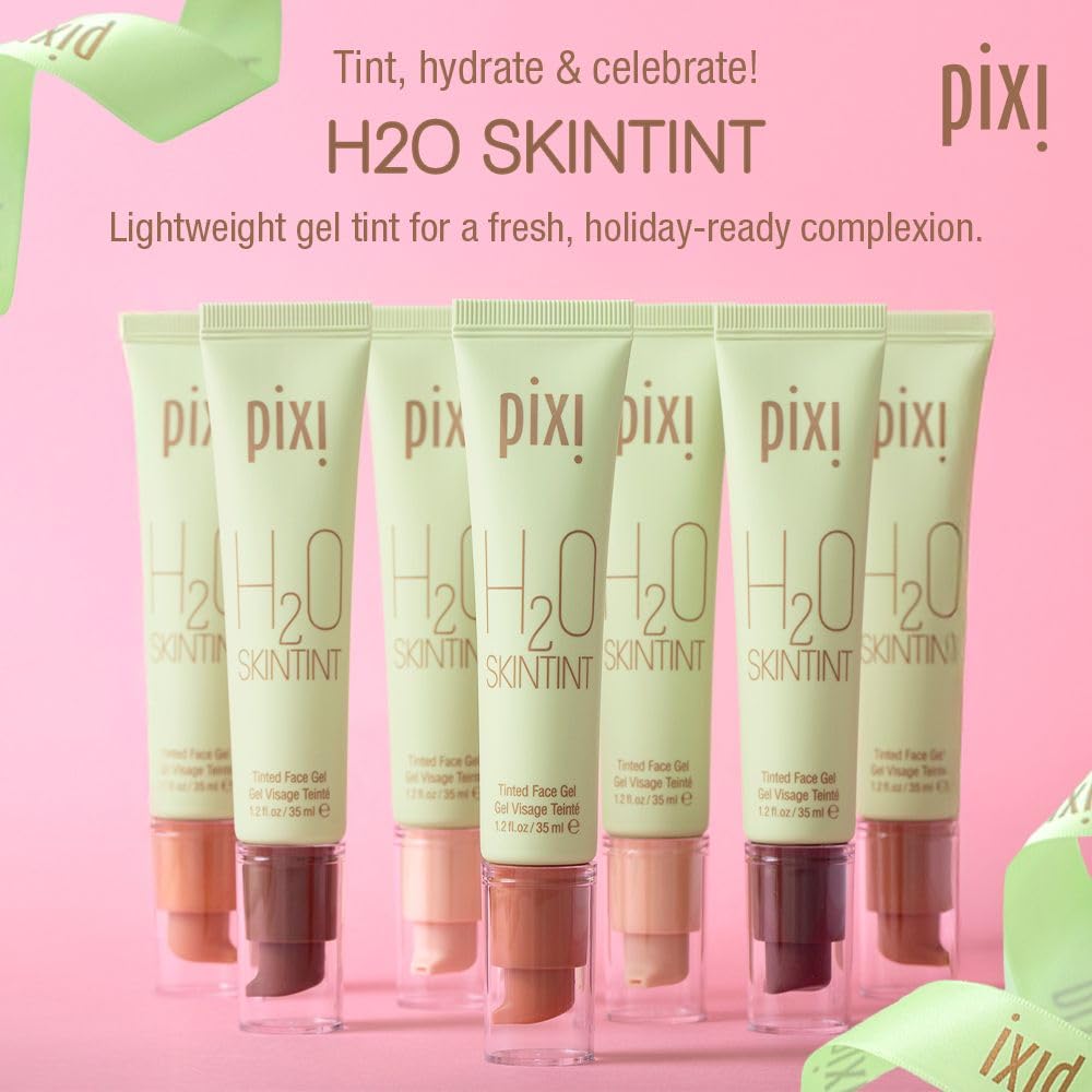 Pixi H2O SkinTint jar label highlights vegan fragrance free cruelty free status