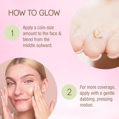 Pixi H2O SkinTint swirl on skin demonstrates even tone with a fresh finish