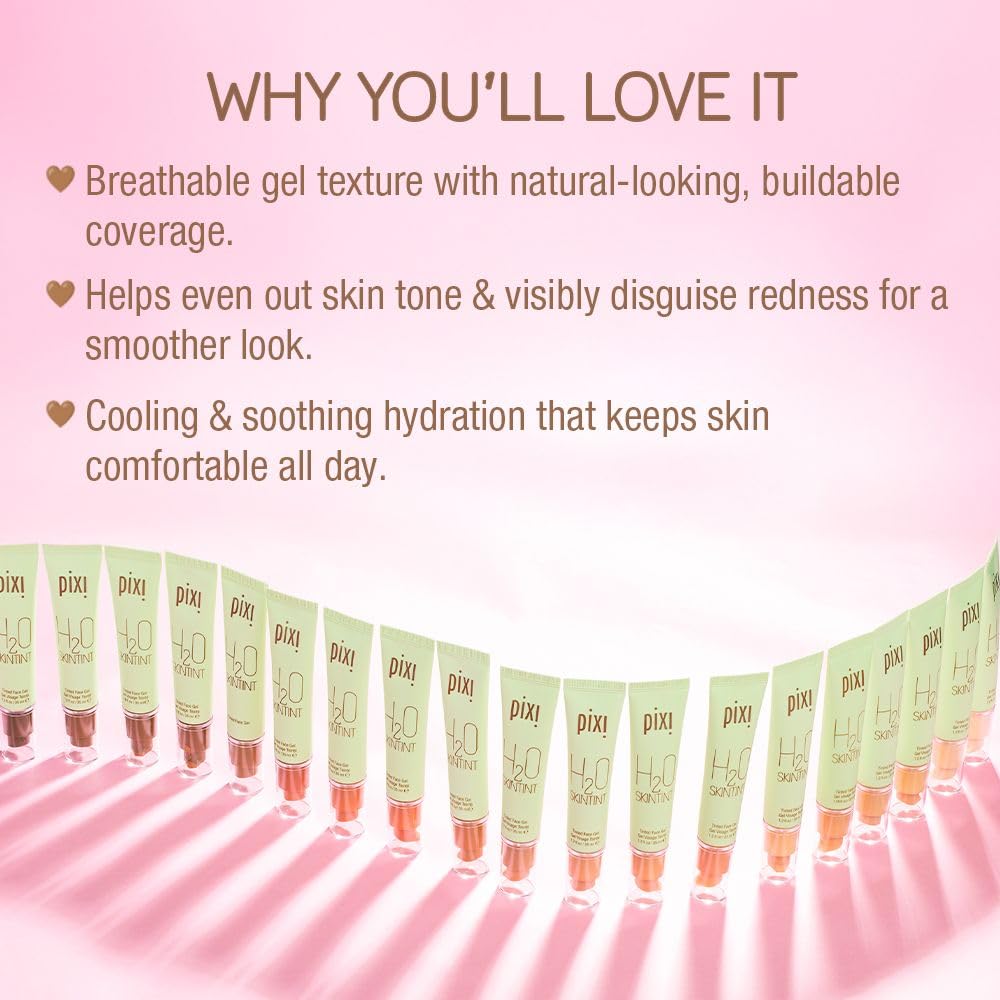 Pixi H2O SkinTint water resistant demo indicates long wear through humidity